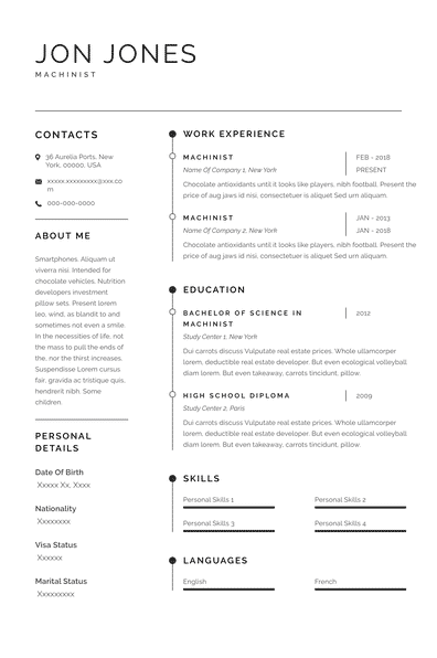 Machinist Resume Examples | The Guide You Were Looking For